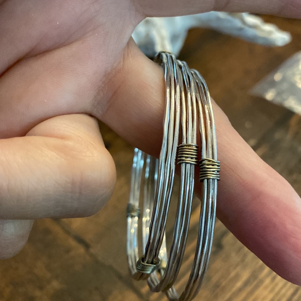 Bangle bracelet set of three